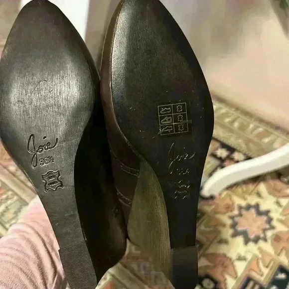 Joie - Ankle wedge boots - Oxford brown leather bootie - Picture 9 of 9